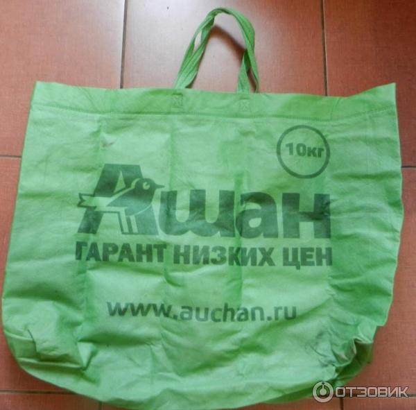 Отзыв о Сумка хозяйственная "Ашан" | Яркая, вместительная, хорошая ...