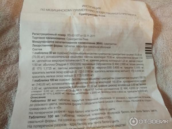 Отзыв о Лекарственное средство TEVA Суматриптан-Тева | Проблема не в ...