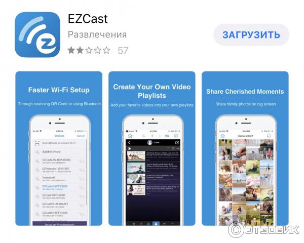 Приёмник для трансляции на ТВ EZCast Band 1