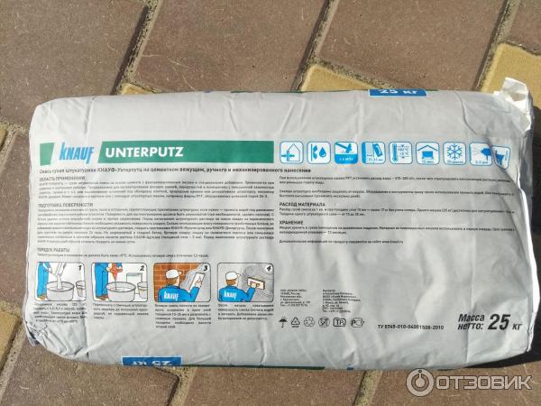 Цементная штукатурка Knauf UNTERPUTZ фото