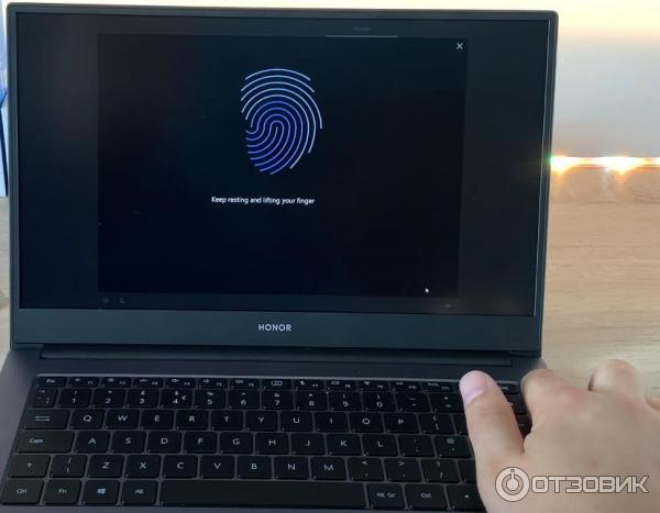 Вход в систему Honor MagicBook 14 по отпечатку пальца