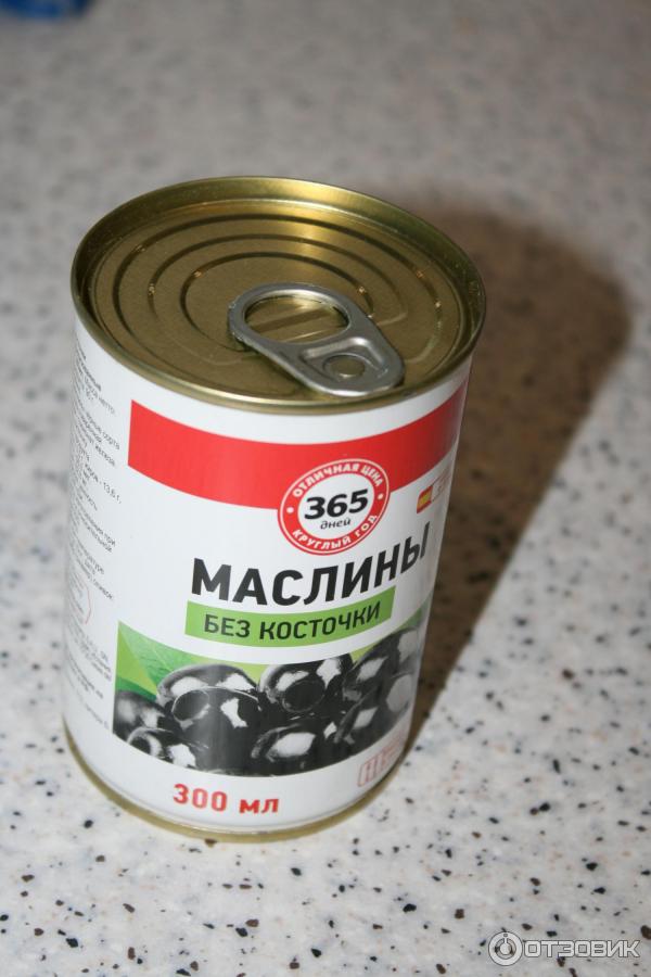 Отзыв о Маслины 365 дней черные без косточки | Приличный вариант за ...