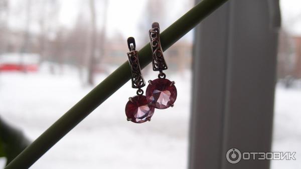 Серьги Красная Пресня серебряные с султанитами Арт. 3387798-22 отзывы