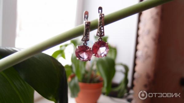 Серьги Красная Пресня серебряные с султанитами Арт. 3387798-22 отзывы