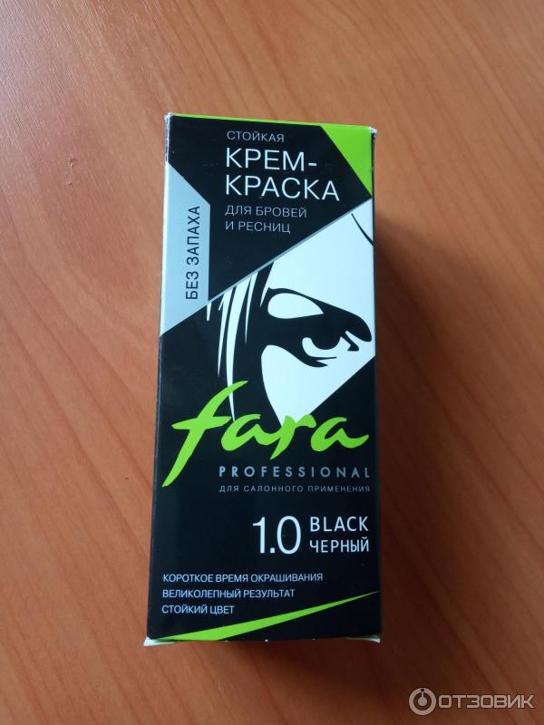 Отзыв о Стойкая крем краска для бровей и ресниц Fara | Долгоиграющая ...