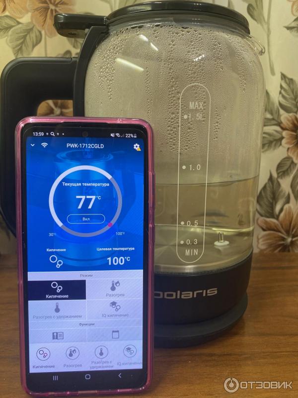 Отзыв о Электрочайник Polaris PWK 1712CGLD WIFI IQ Home | Действительно ...