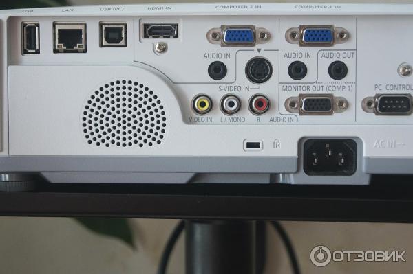 Nec M271W задняя панель с входными портами