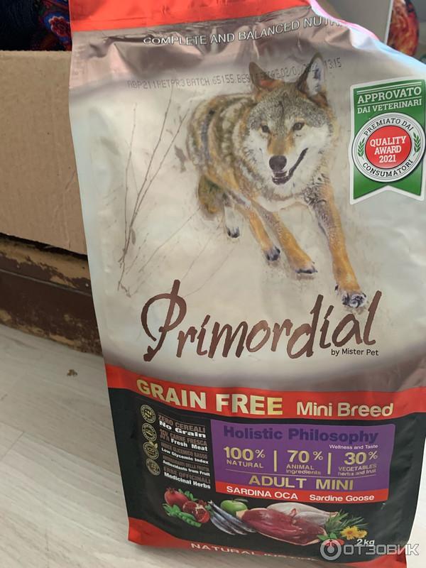 Отзыв о Сухой корм для собак мелких пород Primordial Mini Breed | Открытие  для собак!