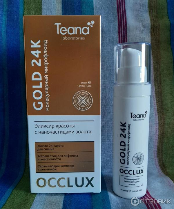 Молекулярный микрофлюид эликсир красоты с чистым коллоидным золотом Teana GOLD 24K фото