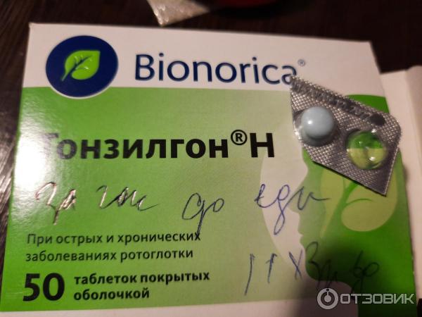 Отзыв о Таблетки Bionorica "Тонзилгон Н" | хороший препарат