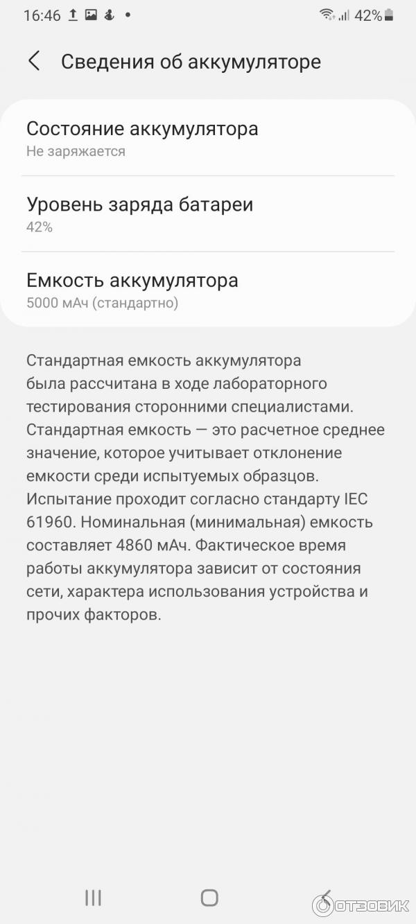 сведенья о батареии