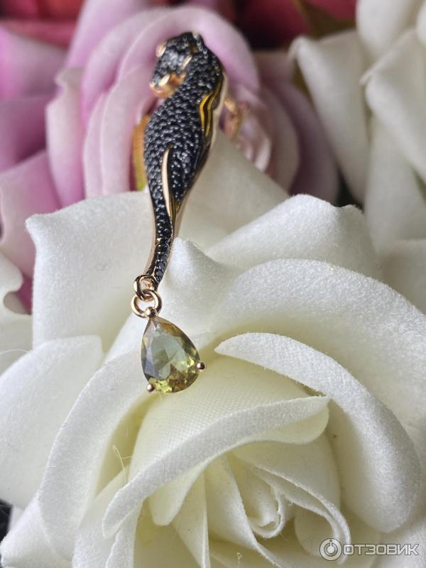 Серьги с султанитом Aquamarine фото