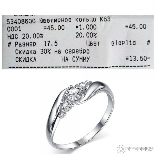 Серебряное кольцо Veronika