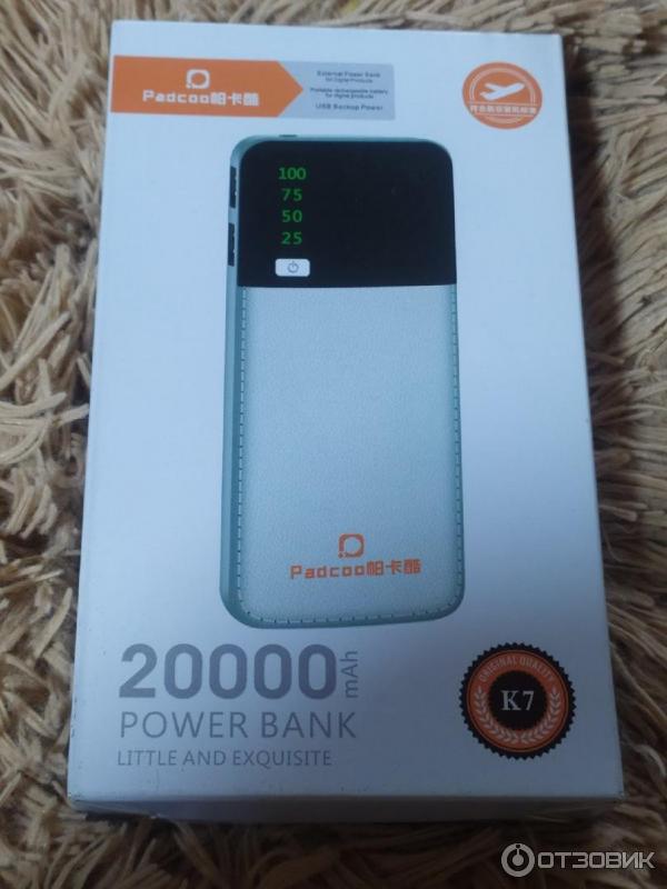 Портативный аккумулятор Power Bank‎ Padcoo 20000 mAh фото