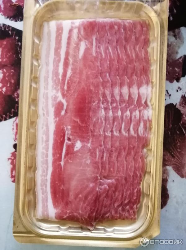 Отзыв о Бекон Волжский Мясокомбинат | Тонкая нарезка, сала в меру!