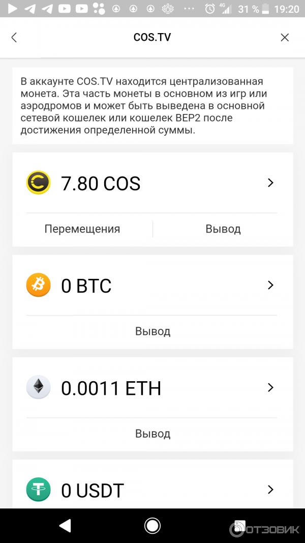 Мой баланс из видео платформы, использую для того что бы показать что на платформе можно использовать привычную и известную криптовалюту биткойн, эфир, usdt
