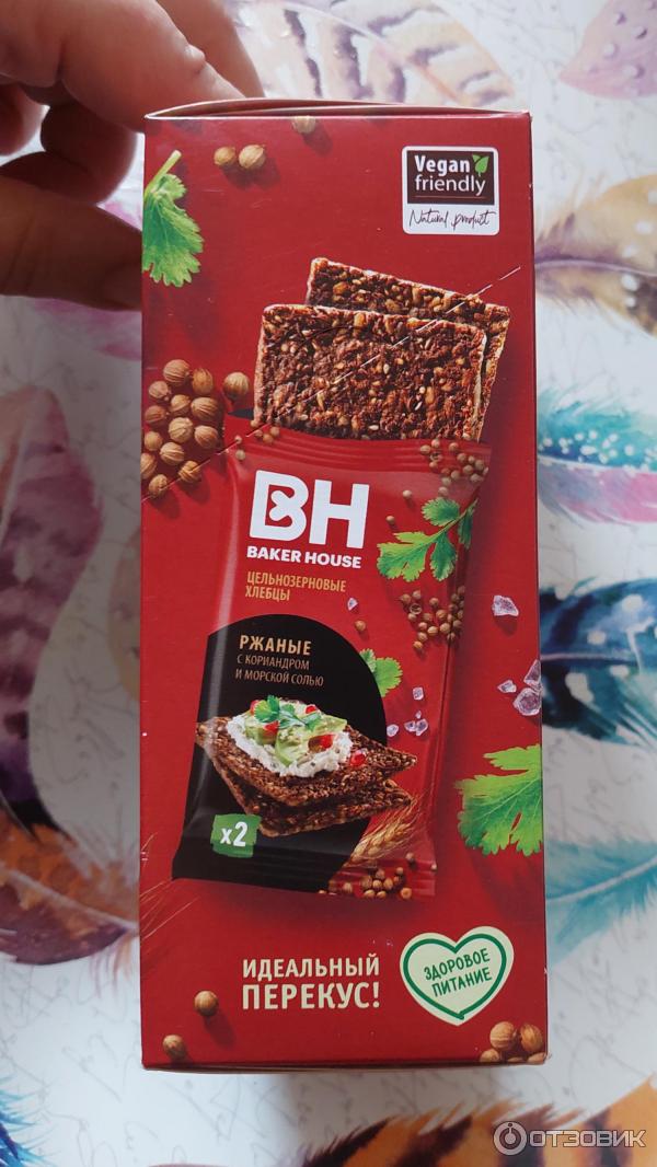 Отзыв о Хлебцы цельнозерновые ржаные Baker House У меня с кориандром