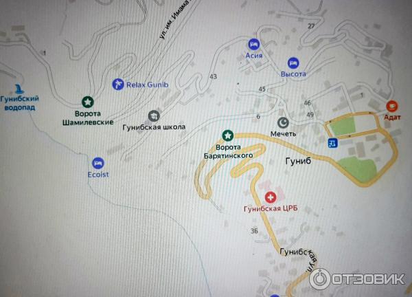 Гуниб карта со спутника