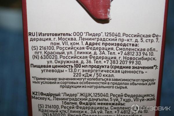 Отзыв о Нектар Лидер WishMix вишневый | Один из лучших вишнёвых ...
