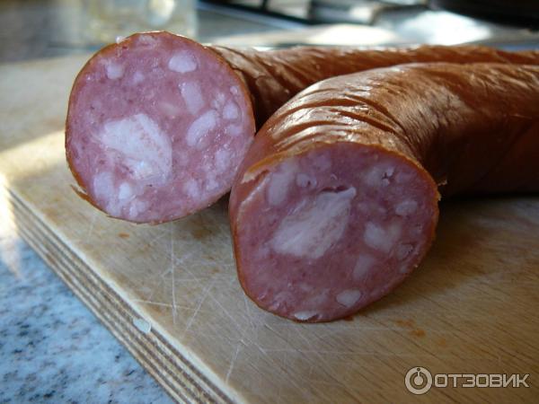 Отзыв о Колбаса Мясницкий ряд "Кракофф" | сильно жирная и с хрящиками.