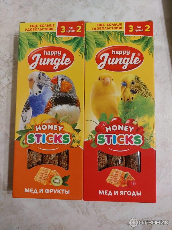 Отзыв о Зерновые палочки Happy Jungle | Попугаям понравились