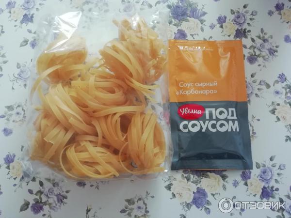 Отзыв о Паста Увелка под сырным соусом "Карбонара" | Не очень вкусно