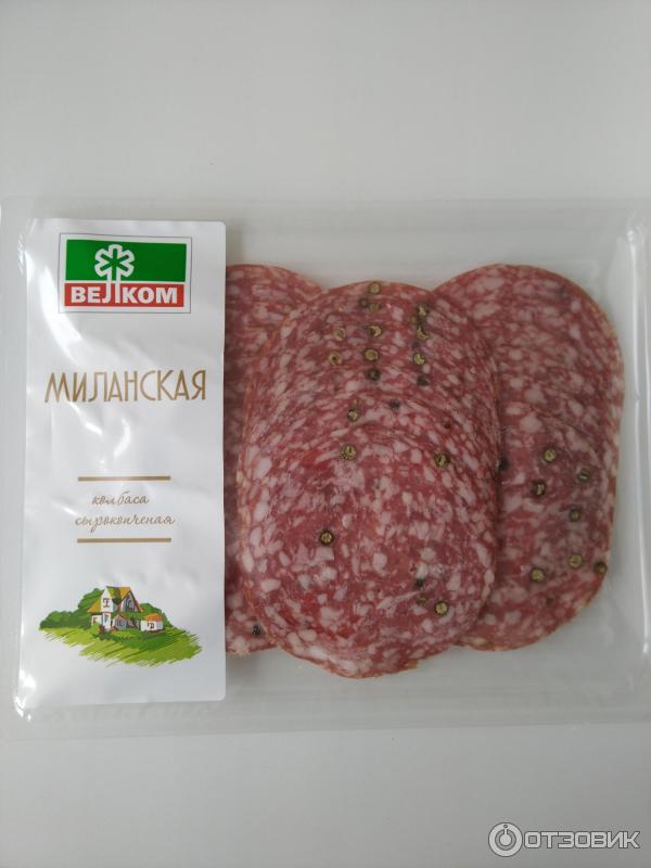 Отзыв о Колбаса сырокопченая сухая Велком "Миланская" | Вкусная и ...