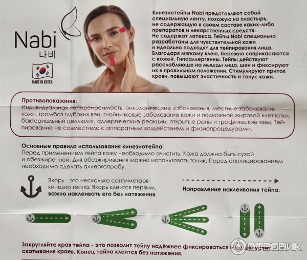Отзыв о Кинезио тейп для лица Nabi Pure Cotton | Самые яркие и сочные ...